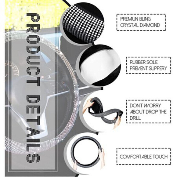 Steering Wheel Cover In Red - Picture 5 of 5